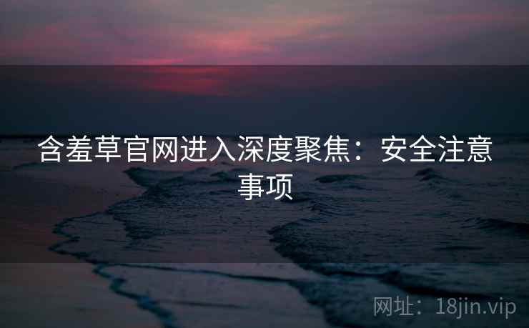含羞草官网进入深度聚焦：安全注意事项
