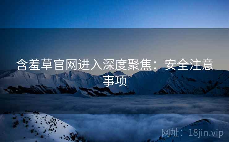 含羞草官网进入深度聚焦：安全注意事项