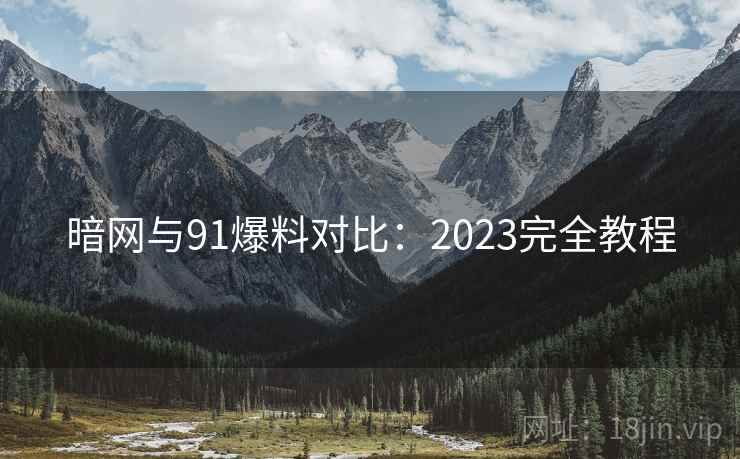 暗网与91爆料对比：2023完全教程