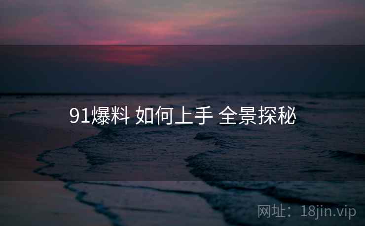 91爆料 如何上手 全景探秘