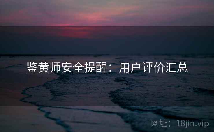 鉴黄师安全提醒：用户评价汇总