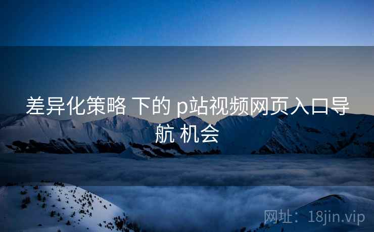 差异化策略 下的 p站视频网页入口导航 机会
