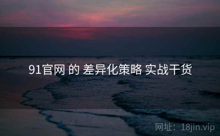 91官网 的 差异化策略 实战干货